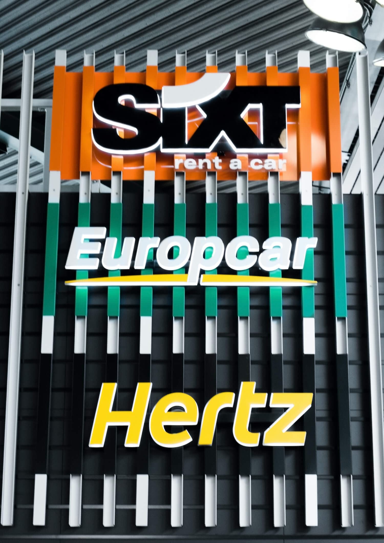 Sixt Europcar Hertz Car Rental Logos Heathrow Airport